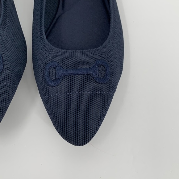 Market & Spruce Keeley stretch ballet flat shoe horse bit navy blue new 9 - Picture 4 of 7